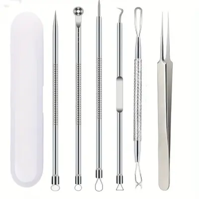 Image de Pincettes Anti-Acné Ultra Précises - Nettoyage Facial Professionnel