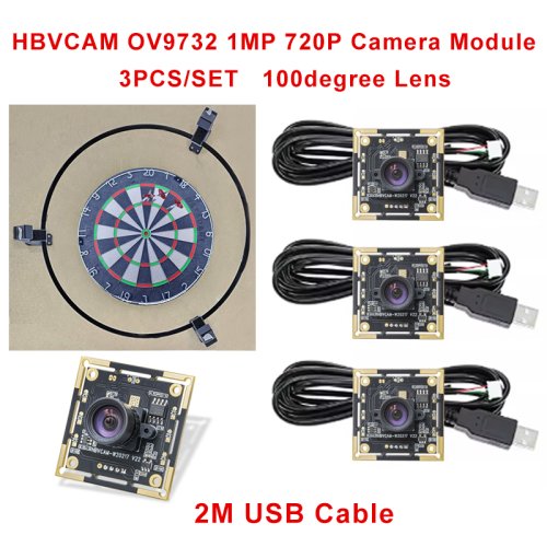 Afbeelding van USB Camera Module OV9732 1MP 1280x720 met 100-graden Hoek voor Automatische Dart Score Systemen en ATM Machines