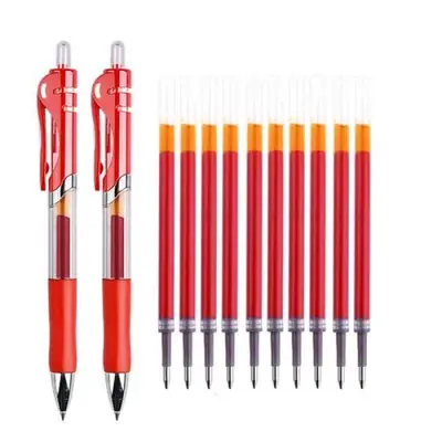 Image de Stylos Gel Rétractables 0.5mm - Noir, Rouge, Bleu