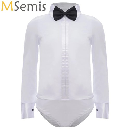 Bild von Modernes Latin Dance Kostüm für Jungen – Einteilig mit Bowtie