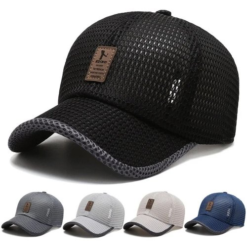 Imagen de Gorra de Malla Transpirable para Hombre, Estilo Coreano Moderno, Ideal para Primavera, Verano, Otoño e Invierno, Gorra de Béisbol Informal y a la Moda para Uso Exterior