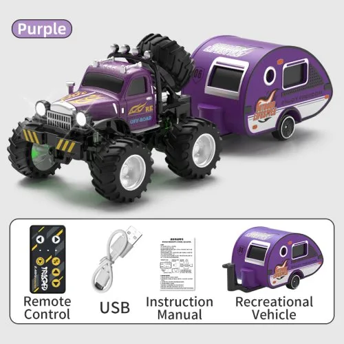 Morado con remolque