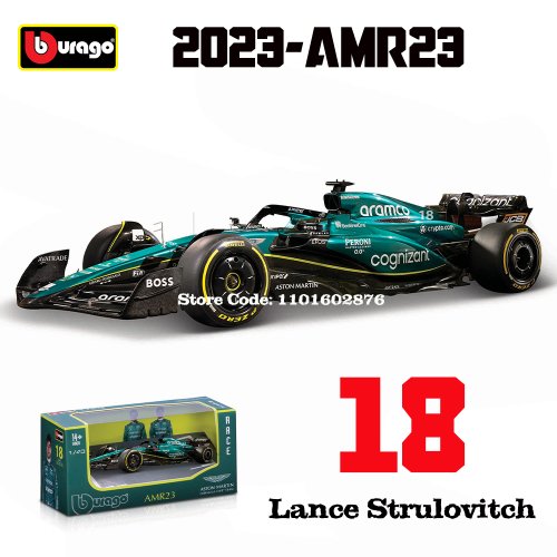 Immagine di Bburago 1:43 Formula 1 Red Bull Racing RB19 Las Vegas 2023 - Max Verstappen #1 e Sergio Pérez #11, Edizione Speciale con Vernice Personalizzata