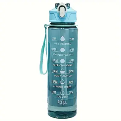 Bouteille Sport 800ml Anti-Fuite avec Échelle de Temps