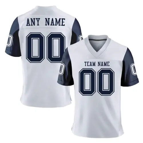 Image de Maillot Football Américain Personnalisé - Équipe Marine