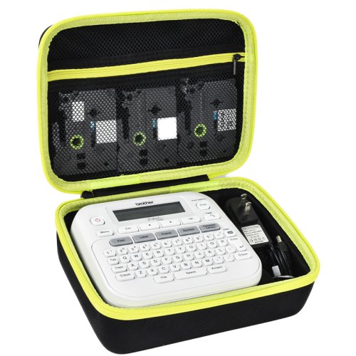 Bild von Schutzhülle für Brother P-Touch PT-D220 und PT-D210 Etikettendrucker – Tragetasche mit Aufbewahrungsfach für Büro und Zuhause