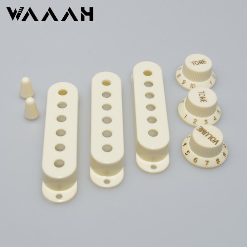 Afbeelding van Vintage Witte Single Coil Pickup Cover Set voor Elektrische Gitaar