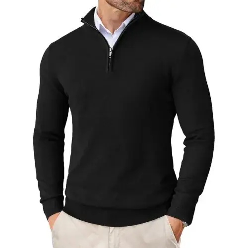 Image de Pull Zippé Homme Coupe Cintrée - Style Streetwear