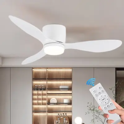 Ventilateur de Plafond avec Lumière LED - Silencieux & Réversible