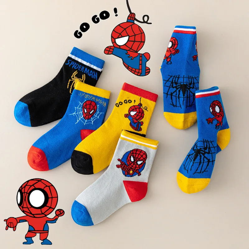 Chaussettes Spider-Man pour Enfants - Lot de 5 Paires