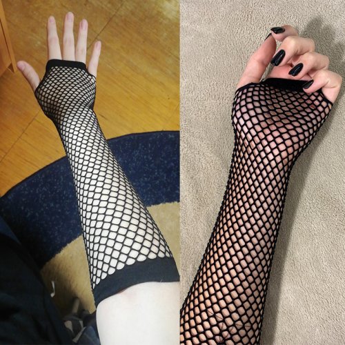 Guantes largos sin dedos de rejilla neón para mujer – Accesorio elegante y sexy para fiestas, brazalete para brazo y pierna, ideal para looks modernos y llamativos