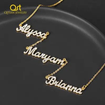 Image de Collier Personnalisé avec Noms - Bijou Élégant pour Femmes
