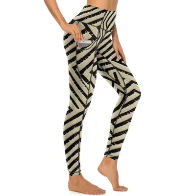 Image de Leggings Vintage Kente - Style Rasta & Graphique