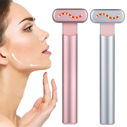 Imagen de Varita Facial con Microcorriente EMS y Luz Roja: Masajeador Antiarrugas para Rostro, Ojos y Cuello - Tratamiento Natural de Rejuvenecimiento Cutáneo