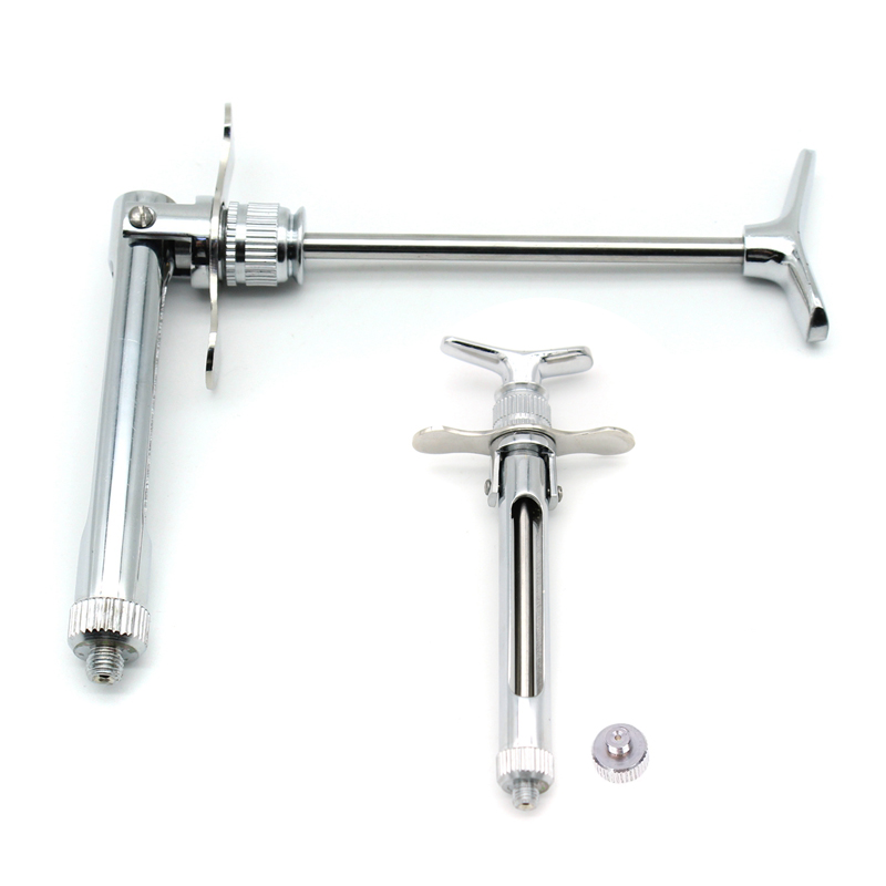 Image of Dental Gun Syringe Press Type Syringe Surgical Instrument Anesthesia Aspirating Needle Tube Oral Surgery Stainless Steel Tool