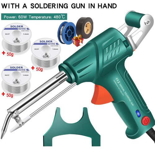 Imagen de Pistola de Soldadura Automática Multifunción con Calefacción Interna, Herramienta de Reparación de Estaño 60W, Compatible con 110V y 220V
