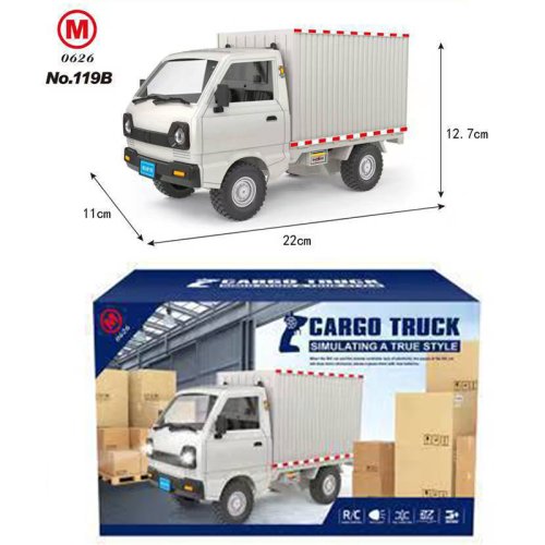 Imagen de 1:16 Wpl D12 juguetes eléctricos de Control remoto coche Rc Wuling Hongguang simulación deriva escalada camión luz Led carga para regalo de niños