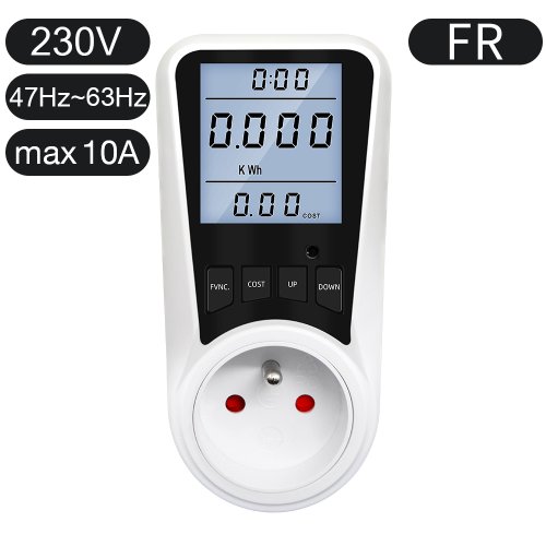 Image de Wattmètre Numérique LCD - Compteur Énergie 220V AC