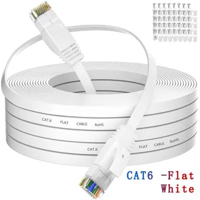Image de Câble Ethernet CAT6 Plat - 5m, 10m, 20m, 30m