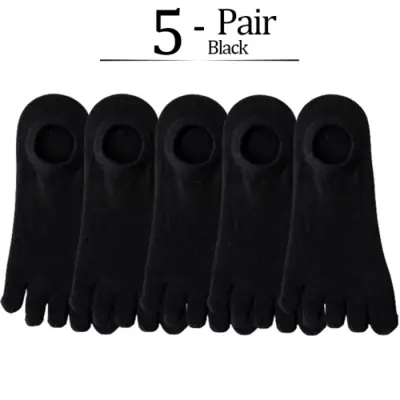 Image de Chaussettes Homme 5 Doigts Coton Respirant - Lot de 5 Paires