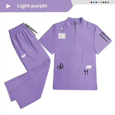 Image de blouses d allaitement haut avec fermeture éclair salon de beauté spa uniforme ensembles femmes homme...
