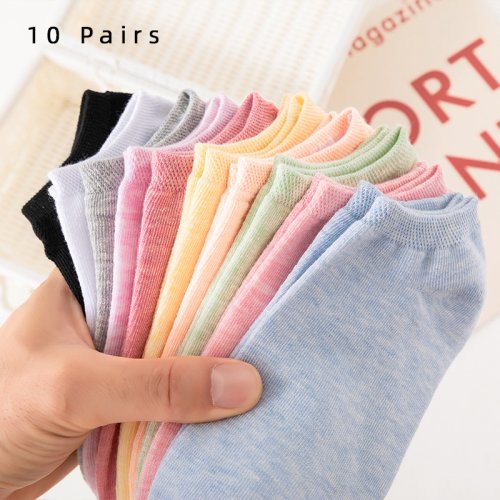 Image de Chaussettes Courtes Colorées pour Femmes - Respirantes & Confortables