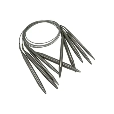 Image de Aiguilles à Tricoter Circulaires - Acier Inoxydable 1-10mm