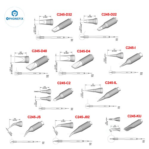Bild von OEM-Lötspitzen C245 & C470 – Präzise Ersatzspitzen für Rework-Stationen