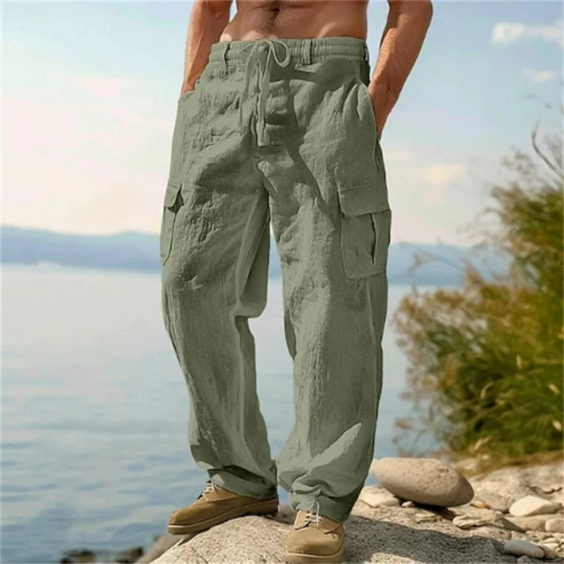 Image de Pantalon Cargo Homme Coton Lin - Confort & Style