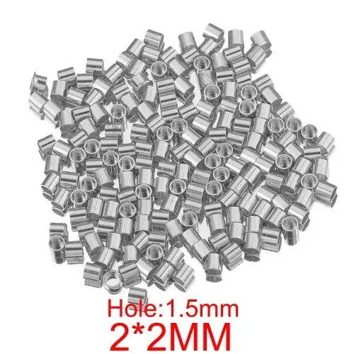 Image de Bouchons de Tube Dorés 200 pcs - Perles d'Espacement pour Bijoux