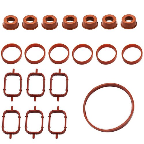 Imagen de 20 piezas accesorios de piezas de coche Kit de sellado de junta de colector de entrada para BMW M47 M57 E46 E53 E60 E63 E65 E87 E90 E91