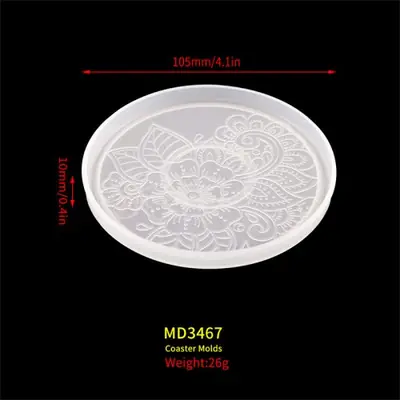 Image de Moule Silicone Rond pour Dessous de Verre - Création DIY