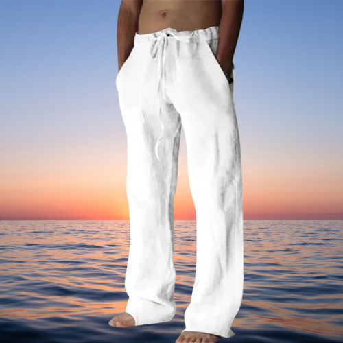 Imagen de Pantalones de Lino y Algodón para Hombre 2023 - Estilo Casual y Transpirable para Primavera y Verano, Tallas S a 3XL