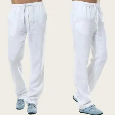 Image de Pantalon Boho Homme Coton Lin Été