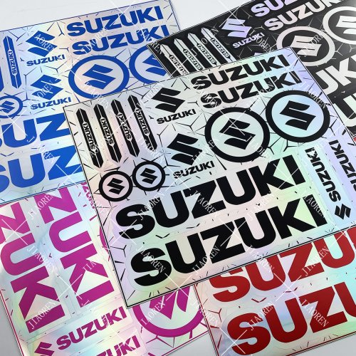 Zdjęcie Wyjątkowa Naklejka Winylowa z Logo Suzuki – Elegancka Dekoracja na Zbiornik Paliwa, Kask czy Pojazd Motocyklowy