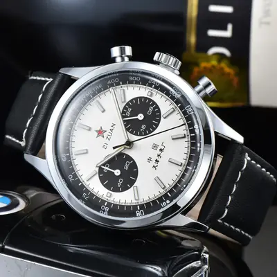 Image de Montre Pilote Militaire Chronographe 42mm - Style Aviateur Vintage