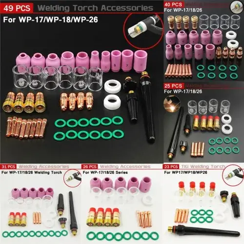 Image de Kit Accessoires TIG Soudage - Buses, Lentilles & Verres