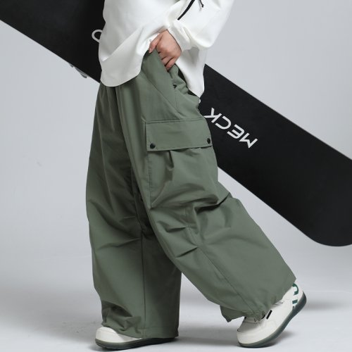 Image of 2025 GSOU SNOW New Winter Outdoor Loose Waist Ski Pants For Women  Men Waterproof And Warm  Professional Snowboard Ski Pants