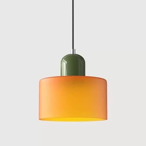 Naranja sobre verde