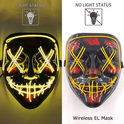 Image de Masque LED Neon Brillant - Halloween & Cosplay