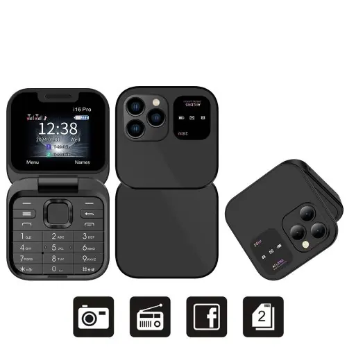 Image de Servo I16Pro - Mini Téléphone Portable Flip 2G avec Double SIM