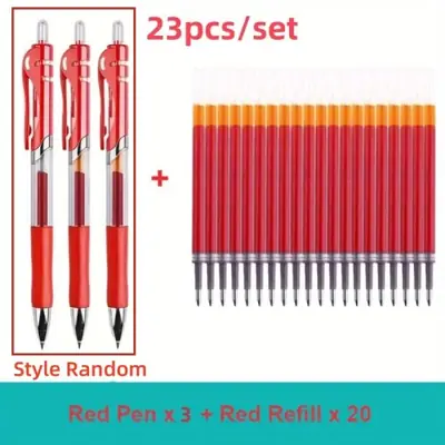 Image de Stylo Bille Rétractable 0.5mm - Lot de 23 Pièces