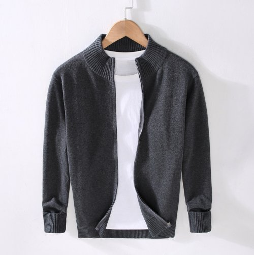 Zdjęcie Elegancki Męski Kardigan Slim Fit – Styl Vintage British