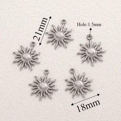 Image de Breloques Soleil Acier Inoxydable - DIY Bijoux