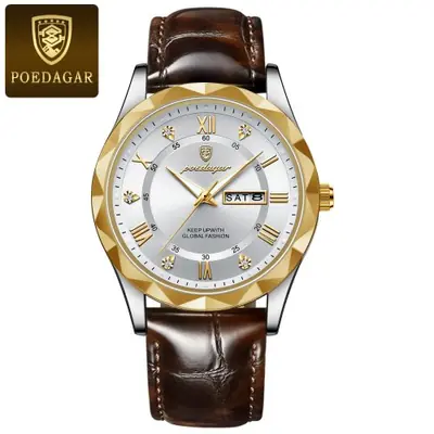 Image de Montre Homme Luxe Étanche - Quartz Lumineux avec Date et Semaine
