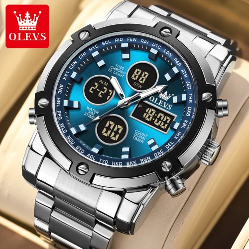 Bild von Digitale Herrenuhr – Robuste Militär-Armbanduhr mit LED-Beleuchtung