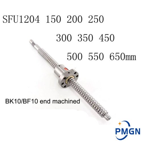 Imagen de Tornillo de Bola de Rodillo Frío con Tuerca de Bola Única PMGN SFU1204, Longitudes 150 a 650 mm, Alta Precisión para Aplicaciones Industriales