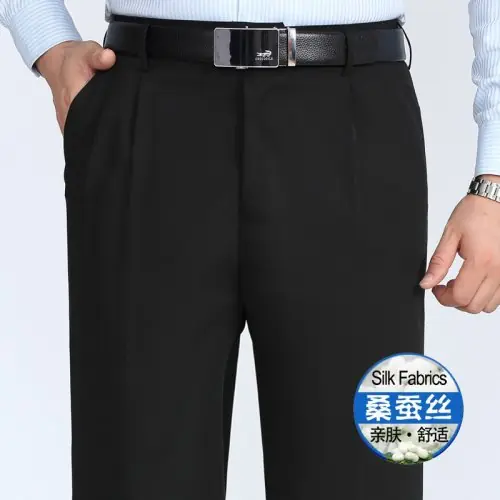 Image de Pantalons Hommes Haute Taille - Style Streetwear & Bureau