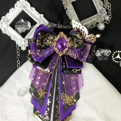 Image de Nœud Papillon Lolita Fait Main - Accessoire de Cosplay Élégant