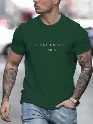 T-Shirt Paris Imprimé - 100% Coton Homme